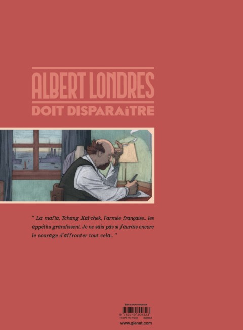 Verso de l'album Albert Londres doit disparaître