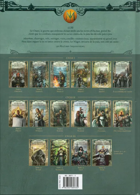 Verso de l'album Les Maîtres inquisiteurs Tome 15