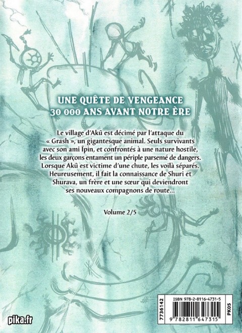 Verso de l'album Akû - le Chasseur Maudit 2