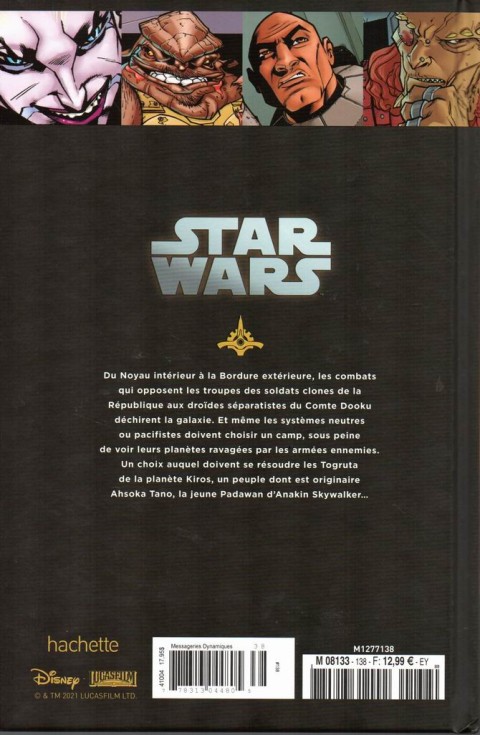 Verso de l'album Star Wars - Légendes - La Collection Tome 138 Clone Wars - Mission 1 : Esclaves de la République
