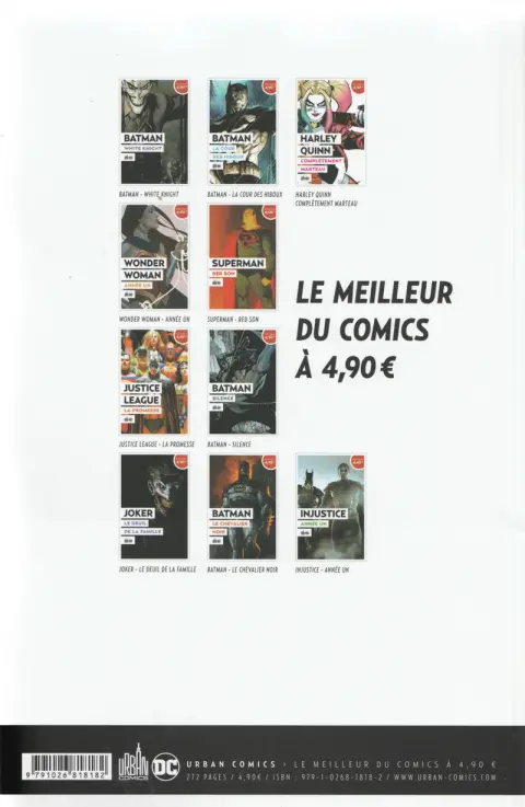 Verso de l'album Le meilleur de DC Comics Tome 2 Batman : La cour des hiboux