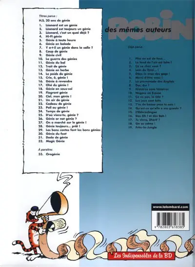 Verso de l'album Léonard Tome 22 Cadeau de génie