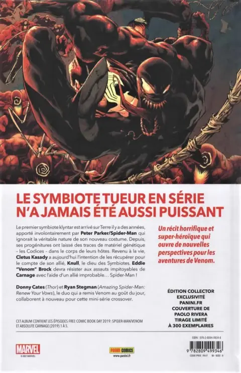 Verso de l'album Absolute Carnage Le roi de sang
