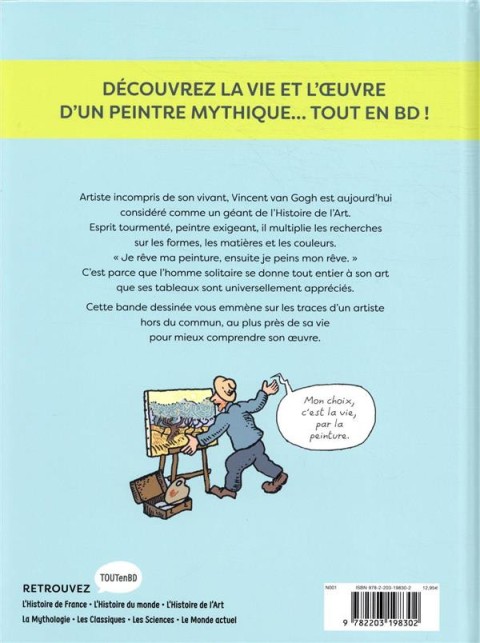 Verso de l'album L'Histoire de l'art en BD Tome 5 Vincent Van Gogh