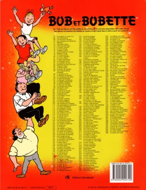 Verso de l'album Bob et Bobette Tome 87 Le singe volant