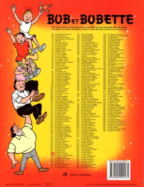 Verso de l'album Bob et Bobette Tome 159 L'or maudit de Coconera