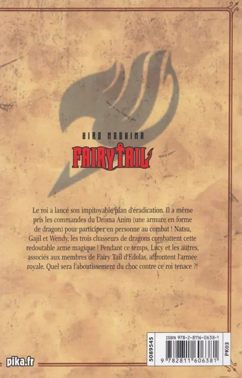 Verso de l'album Fairy Tail 23
