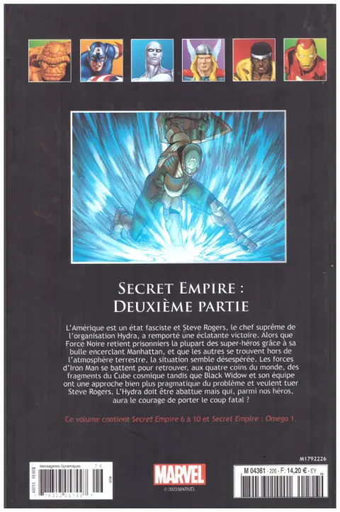 Verso de l'album Marvel Comics - La collection de référence Tome 226 Secret Empire : Deuxième Partie