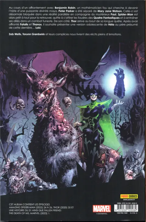 Verso de l'album Marvel Comics Tome 24