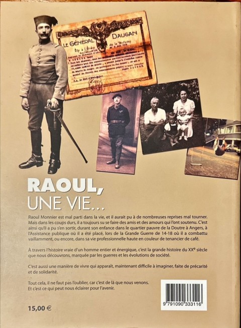 Verso de l'album Raoul, une vie... 1894 - 1980