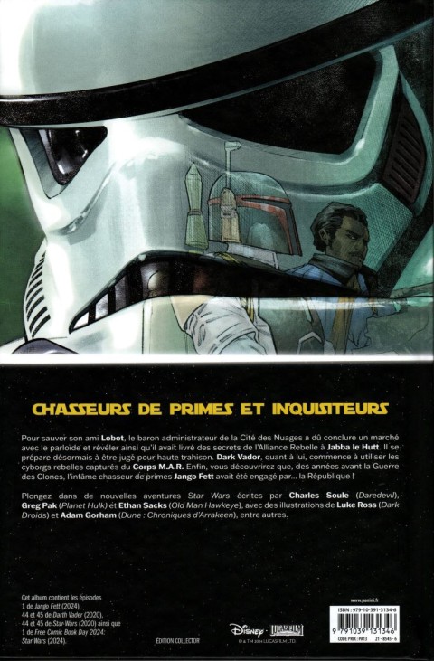 Verso de l'album Star Wars - Bounty Hunters & Inquisitors Tome 1/4