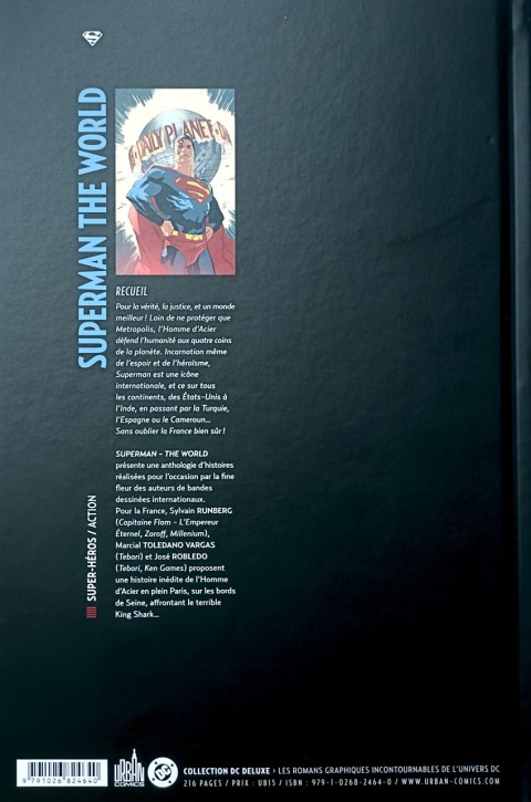 Verso de l'album Superman : The World