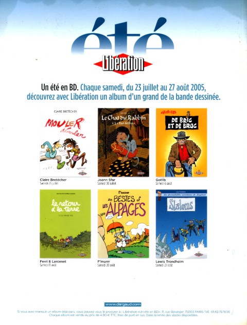 Verso de l'album Le Chat du Rabbin Tome 1 La Bar-Mitsva