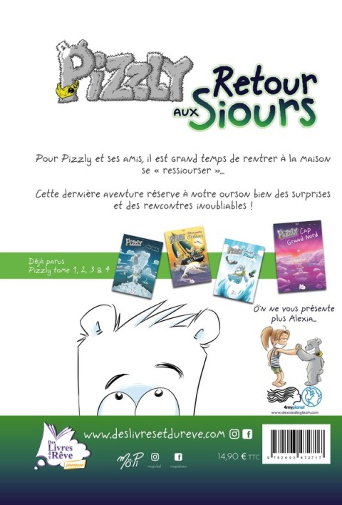 Verso de l'album Pizzly Tome 5 Retour aux siours