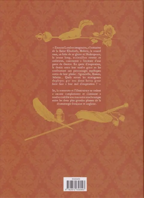Verso de l'album Coup de théâtre Quand Molière rencontre Shakespeare