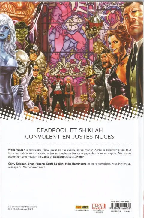 Verso de l'album Deadpool Tome 5 Le Mariage de Deadpool
