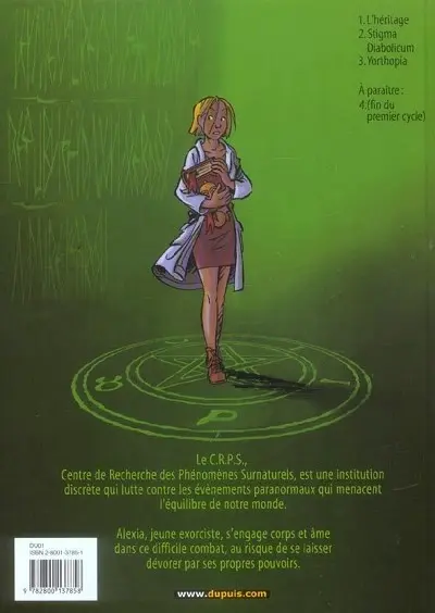Verso de l'album Les Démons d'Alexia Tome 3 Yorthopia