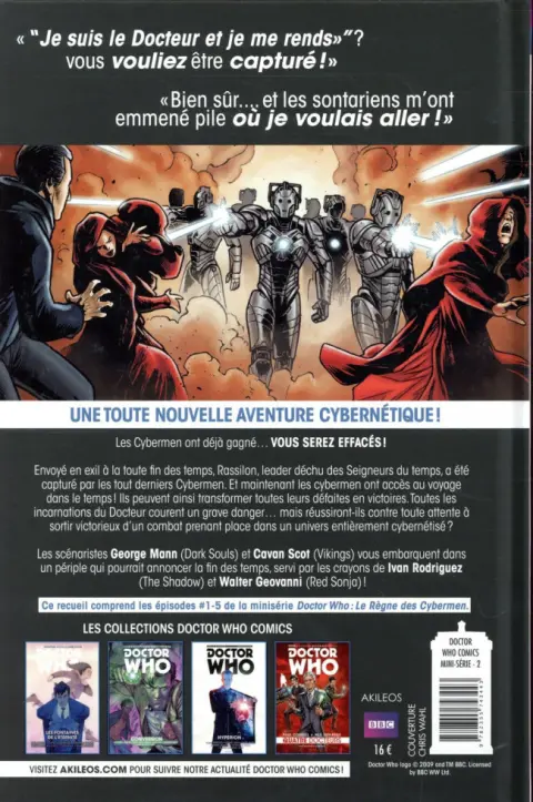 Verso de l'album Doctor Who - Le Règne des cybermen