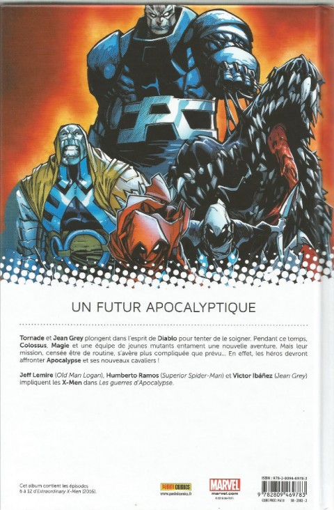 Verso de l'album Extraordinary X-Men Tome 2 Les Guerres d'Apocalypse