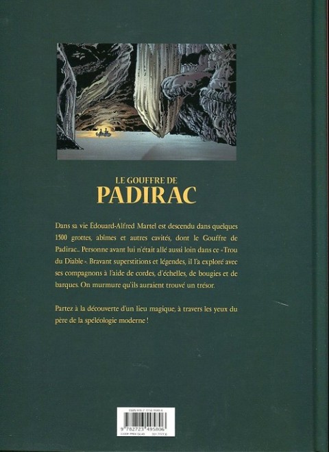 Verso de l'album Le Gouffre de Padirac Tome 1 Édouard-Alfred Martel et l'incroyable découverte