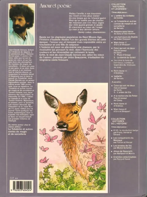 Verso de l'album Isabelle