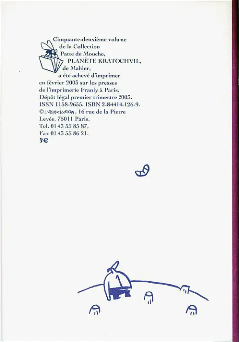 Verso de l'album Kratochvil Tome 3 Planète Kratochvil