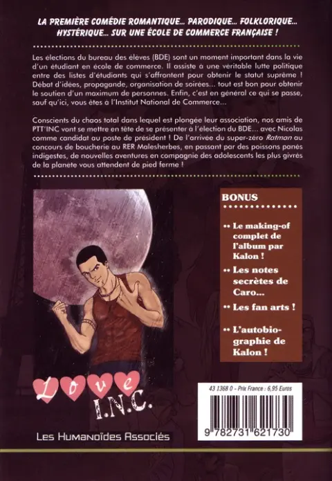 Verso de l'album Love I.N.C. Tome 3 Le Seigneur des Blaireaux