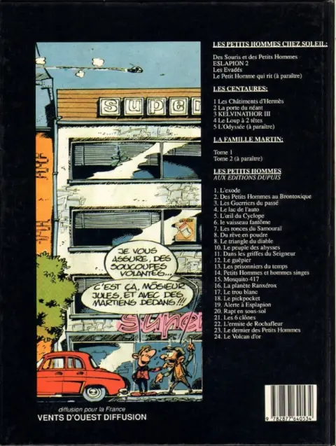 Verso de l'album Les Petits hommes Soleil / Jourdan Tome 3 Les évadés