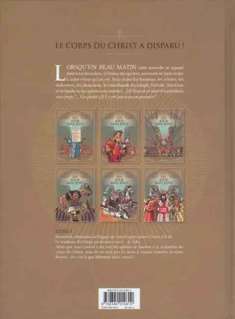 Verso de l'album Un jour sans Jésus Livre I/VI