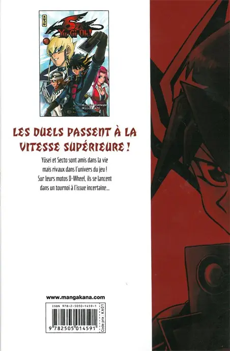 Verso de l'album Yu-Gi-Oh ! 5 D's 1