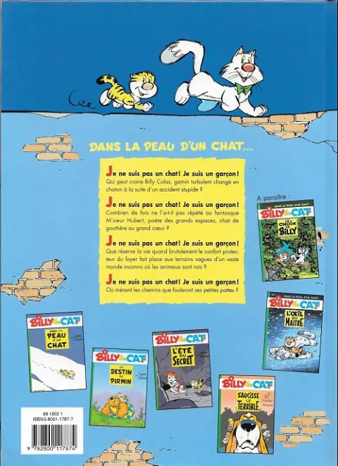 Verso de l'album Billy the Cat Tome 1 Dans la peau d'un chat