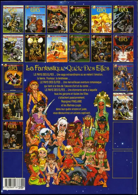 Verso de l'album ElfQuest - La Fantastique quête des elfes Tome 2 Attaque au pays sans larmes