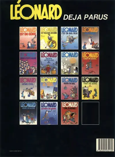 Verso de l'album Léonard Tome 6 Génie en balade