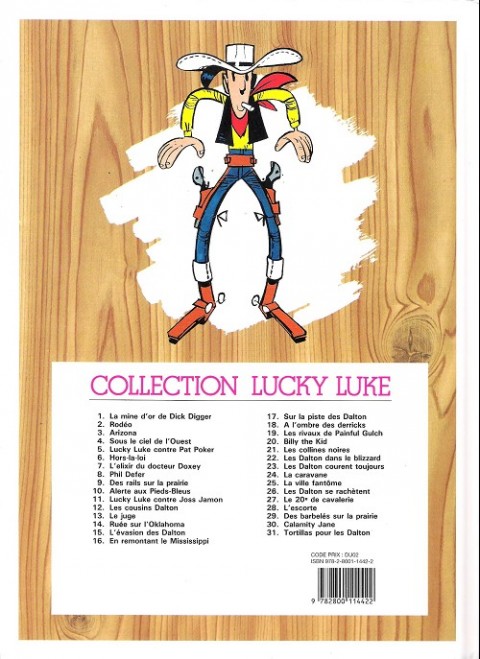 Verso de l'album Lucky Luke Tome 2 Rodéo
