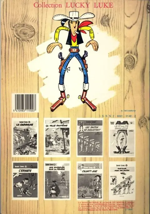 Verso de l'album Lucky Luke Tome 9 Des rails sur la prairie