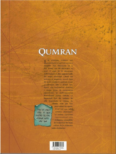 Verso de l'album Qumran Tome 1 Le rouleau du Messie