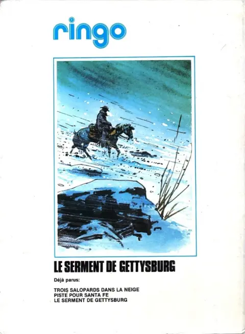 Verso de l'album Ringo Tome 2 Le serment de Gettysburg