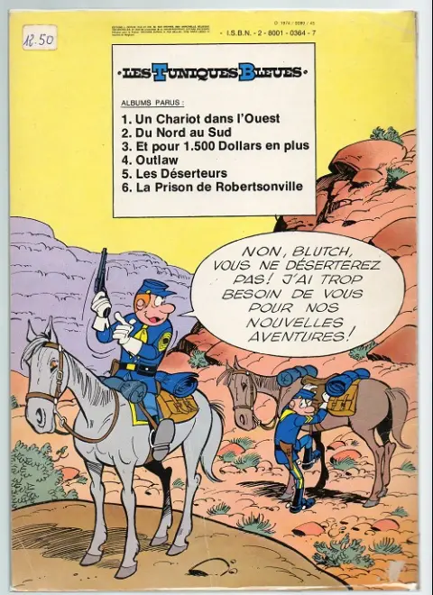 Verso de l'album Les Tuniques Bleues Tome 5 Les déserteurs
