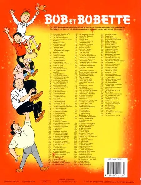 Verso de l'album Bob et Bobette Tome 268 La commission vache