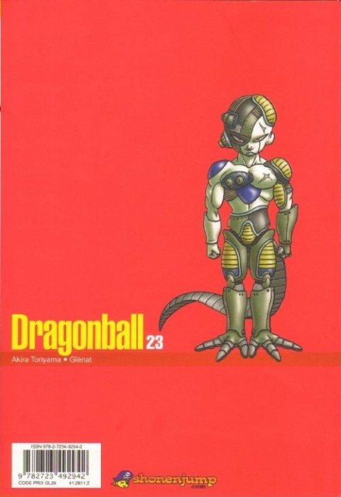 Verso de l'album Dragon Ball 23