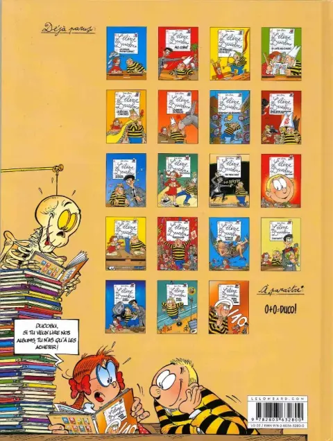 Verso de l'album L'Élève Ducobu Tome 19 Ducobu, élève modèle