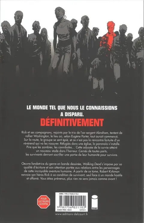 Verso de l'album Walking Dead Tome 11 Les Chasseurs