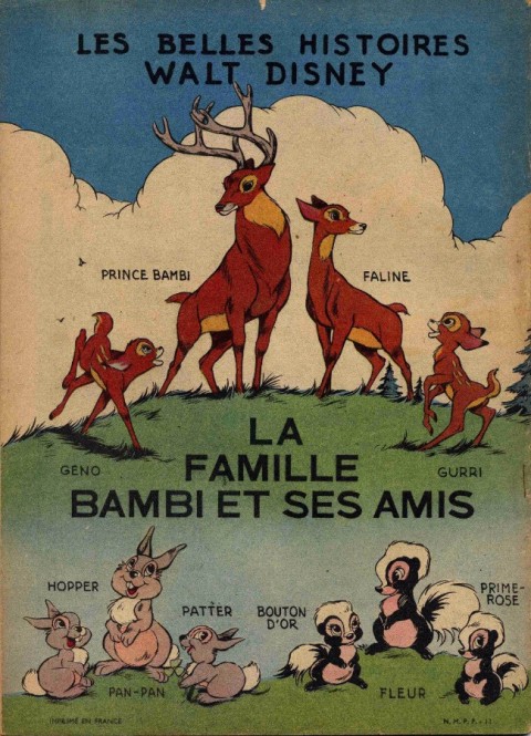 Verso de l'album Les Belles histoires Walt Disney Tome 11 La famille Bambi et ses amis