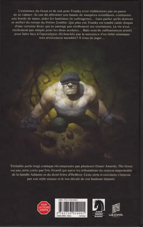 Verso de l'album The Goon Tome 11 Complaintes et lamentations