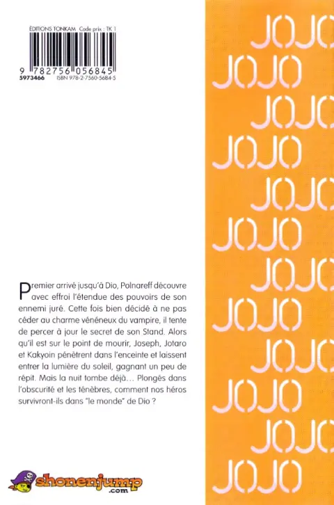 Verso de l'album Jojo's Bizarre Adventure - Stardust Crusaders 15