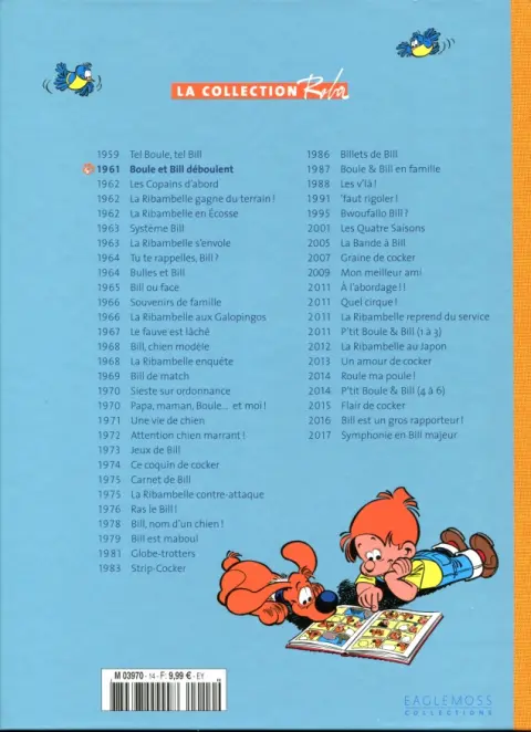 Verso de l'album La Collection Roba Tome 14 Boule et Bill déboulent