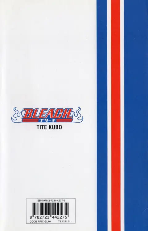 Verso de l'album Bleach Tome 1 The Death and the Strawberry