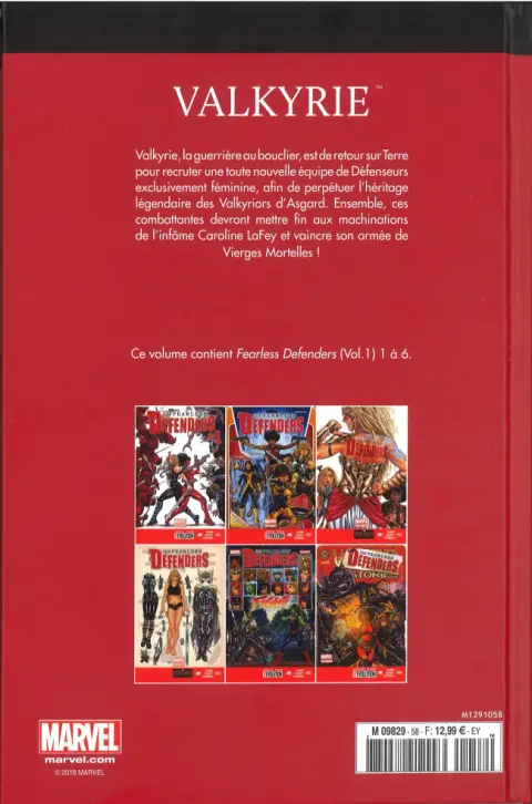 Verso de l'album Le meilleur des Super-Héros Marvel Tome 58 Valkyrie