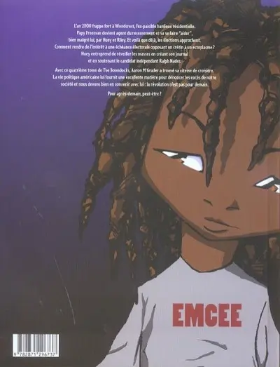 Verso de l'album The Boondocks Tome 4 Il semble que le destin ait le sens de l'ironie