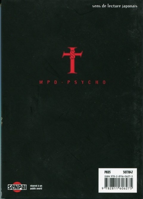 Verso de l'album MPD-Psycho - Le détective schizophrène N° 15